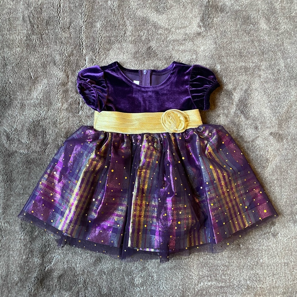 Purple Velvet Dress
